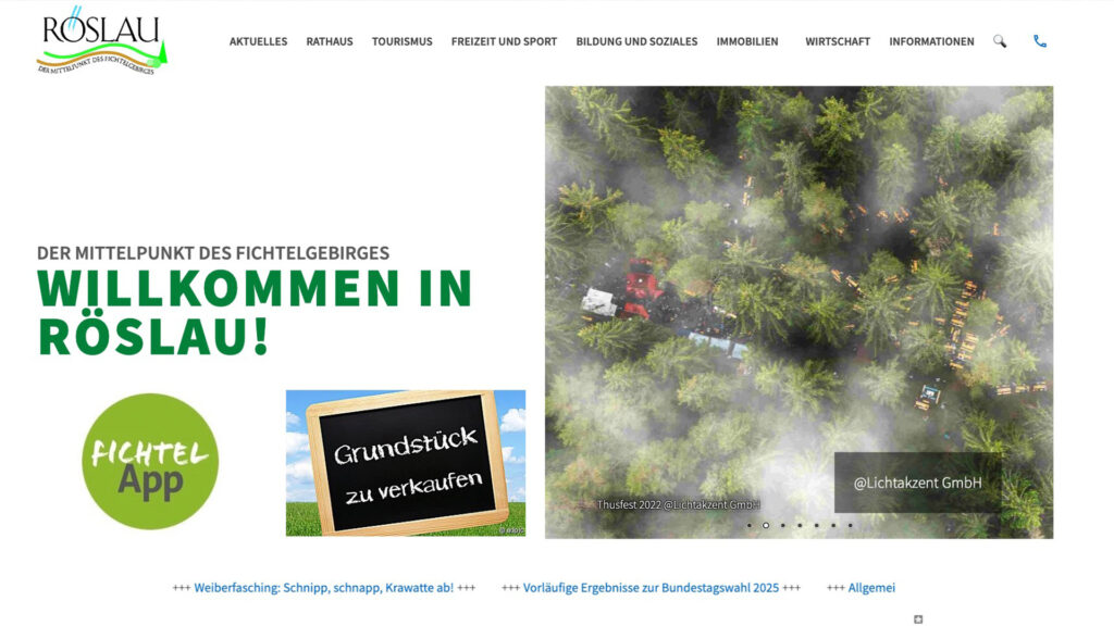 Website Screenshot Röslau