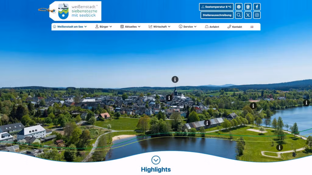 Website Screenshot Weißenstadt