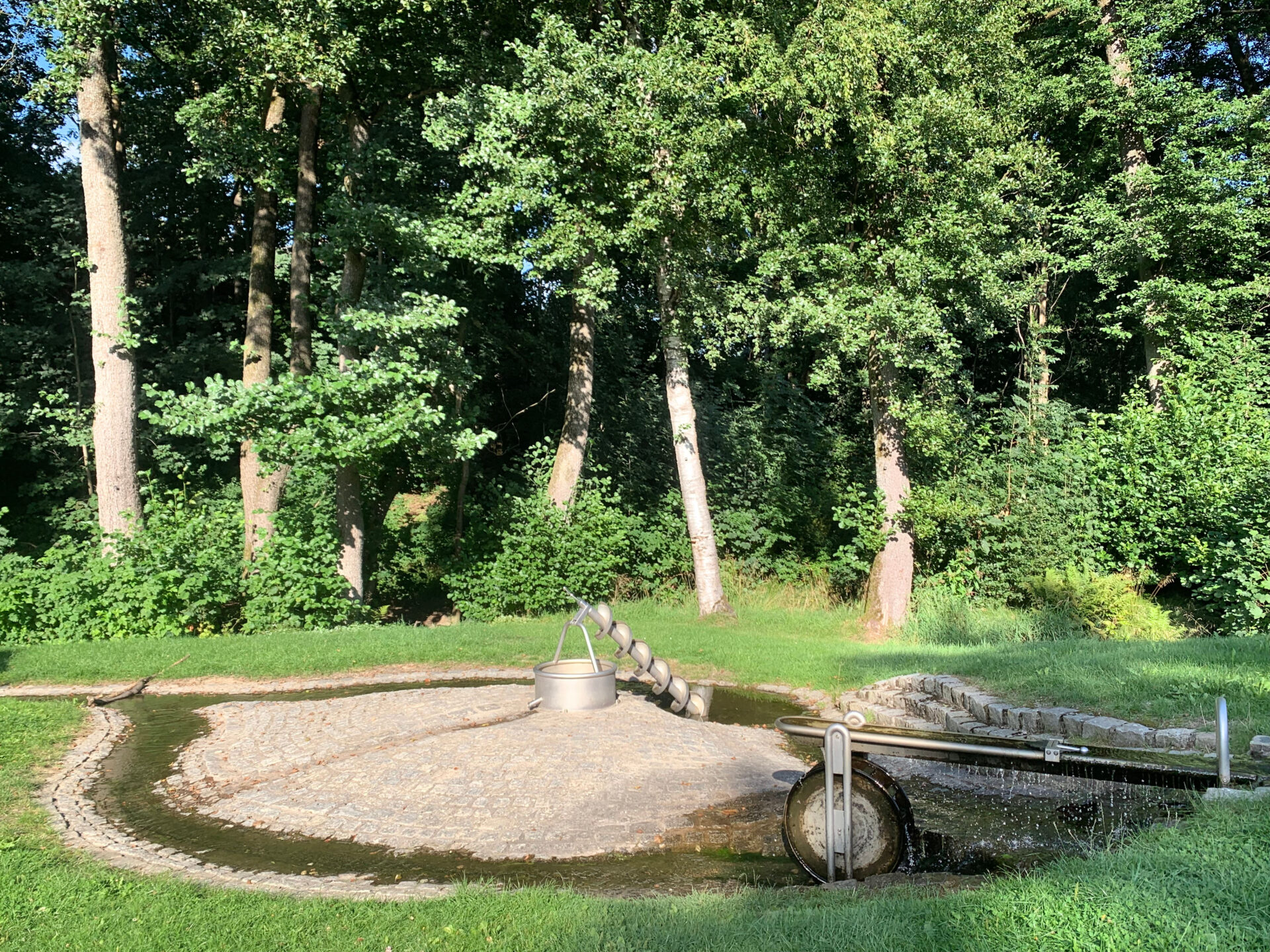 Wasserspielplatz auf dem Sparnecker Freizeitgelände