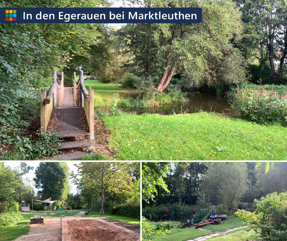 Hängebrücke in den Egerauen bei Marktleuthen